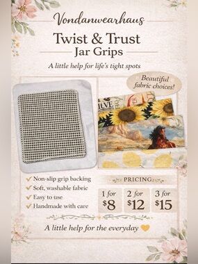 Hand Crafted Twist & Trust Jar Grips